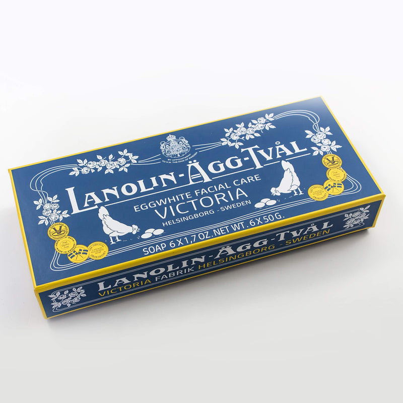 Victoria Lanolin Agg Tval Egg White Facial Care Soap for Women, 6 x 1.7 Ounce Victoria