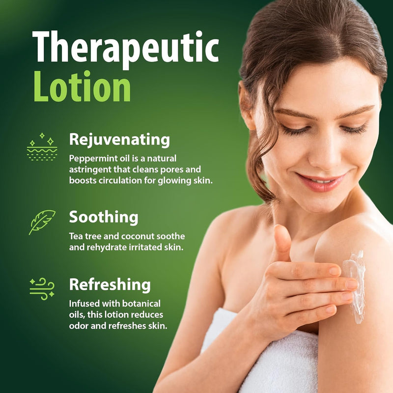 Foot Lotion with Tea Tree Essential Oil for Jock Itch, Athletes Foot, and Dry Cracked Feet Treatment - Athletes Foot Cream with Tea Tree Oil for Toenail - Foot Cream for Dry Cracked Heels Infinity Warehouse