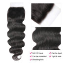 UNice Hair HD 5x5 Lace Closure Deep Parting Brazilian Body Wave Invisible Knots, 100% Human Hair Transparent Lace Closure Pre Plucked Natural Color 14inch UNICE Store