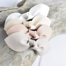California Tot Non Slip Fully Lined Alligator Faux Leather Bow Hair Clips in Assorted Pack (Organic Set) California Tot
