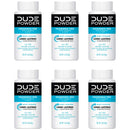 DUDE Products Body powder travel size, fragrance free 1.5 ounce bottles for men, 6 Count Dude