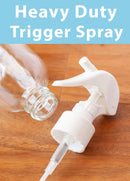 4 oz / 120 ml Clear Glass Boston Round Bottle with White Trigger Spray (12 pack) JUVITUS