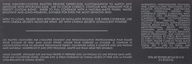 CINEMA SECRETS Pro Cosmetics Ultimate Foundation 5-In-1 Pro Palette, 500A Series CINEMA SECRETS