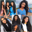 AYIYI Human Hair Wigs Lace Front Wigs Human Hair Pre Plucked 4x4 Lace Front Wigs For Black Women Curly Water Wave Lace Front Wigs 150% Density 18Inch AYIYI