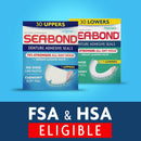 Sea-Bond Secure Denture Adhesive Seals, Fresh Mint Lowers, Zinc Free, All Day Hold, Mess Free, 30 Count (Pack of 4) Sea-Bond