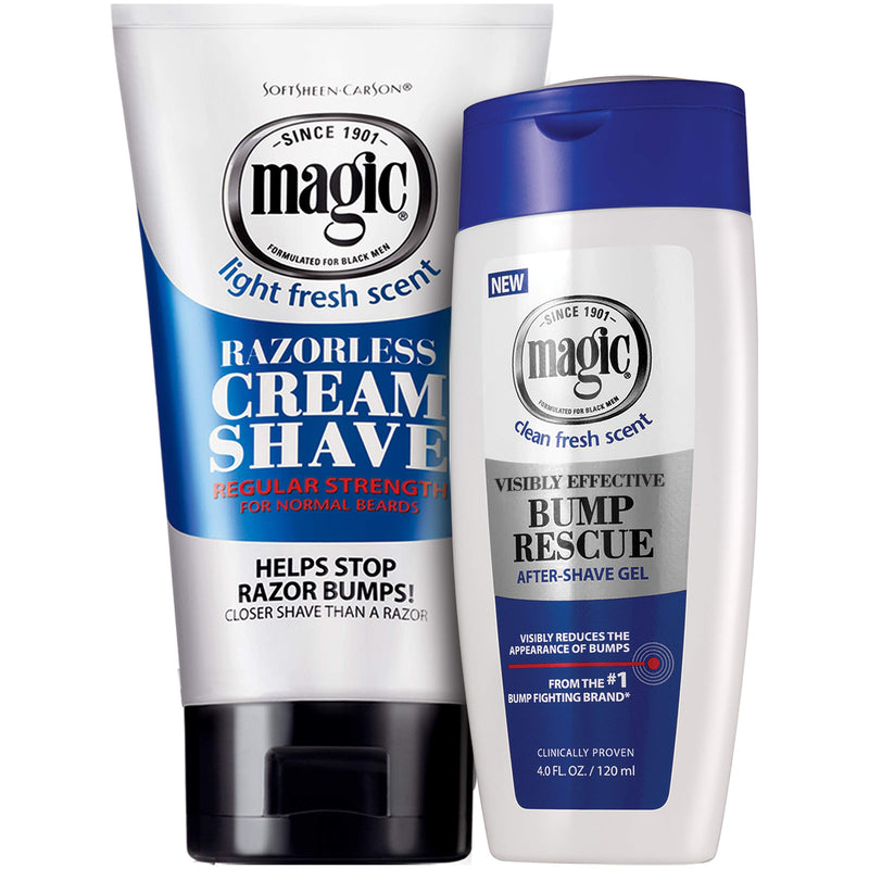 SoftSheen-Carson Magic Razorless Shaving Cream for Men, Hair Removal Cream, Regular Strength for Normal Beards, No Razor Needed, Depilatory Cream Works in 4 Minutes, 6 oz SoftSheen-Carson