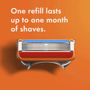 Gillette Fusion5 Mens Razor Blade Refills, 4 Count, Lubrastrip for a More Comfortable Shave Gillette