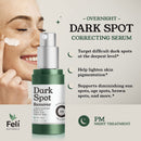 AM/PM Dark Spot Corrector Treatment - Overnight Kojic Acid Dark Spot Remover for Face /Body + AM Vitamin C Hyaluronic Acid Retinol Serum for Face, Tranexamic Acid Age Spot Acne Scar Treatment for Face FELI NATURALS