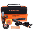 TAME THE WILD Easy Glide Beard Straightener Essentials Kit-Anti Scald Beard Straightening Comb, Heat Protection Spray,Beard Soap,Beard Balm,Detangle Comb, and Storage Case-Ultimate Beard Grooming Kit TAME THE WILD