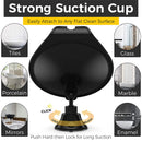 HoneyBull Shower Mirror for Shaving Fogless with Suction, Razor Holder & Swivel (Black) HONEYBULL Store