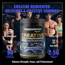 Creatine Monohydrate Gummies, NSF Certified, 5g Dose for Men & Women to Support Muscle, Strength, Recovery, Cognitive Health & Memory, Blueberry Flavor, 90 Gummies Infinity Warehouse