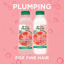 Garnier Fructis Plumping Treat Shampoo and Conditioner, 98 Percent Naturally Derived Ingredients, Watermelon, Plump Flat Hair, 11.8 oz ea, w/ Micellar Sample (Packaging May Vary) Garnier