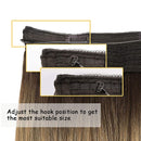 GOO GOO Remy Human Hair Extensions 100g Halo Hair Extensions Ombre Chocolate Brown to Honey Blonde 20 Inch Real Wire Hair Extensions Flip in Invisible Crown Hairpiece Secret Fish Extensions GOO GOO Store