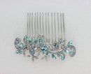 Faship Gorgeous Aqua Rhinestone Crystal Floral Hair Comb Faship