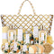 Spa Luxetique Gift Baskets for Women,15 Pcs Vanilla Spa Gifts for Women, Gifts for Women with Bubble Bath, Bath Salt, Bath Bombs Baskets, Spa Baskets for Women Gift