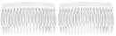 France Luxe 18 Tooth French Side Comb Pair - Clear France Luxe