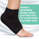 ZenToes Moisturizing Heel Socks 2 Pairs Gel Lined Toeless Spa Socks to Heal and Treat Dry, Cracked Heels While You Sleep (Men's Large 12+, Gray) ZenToes