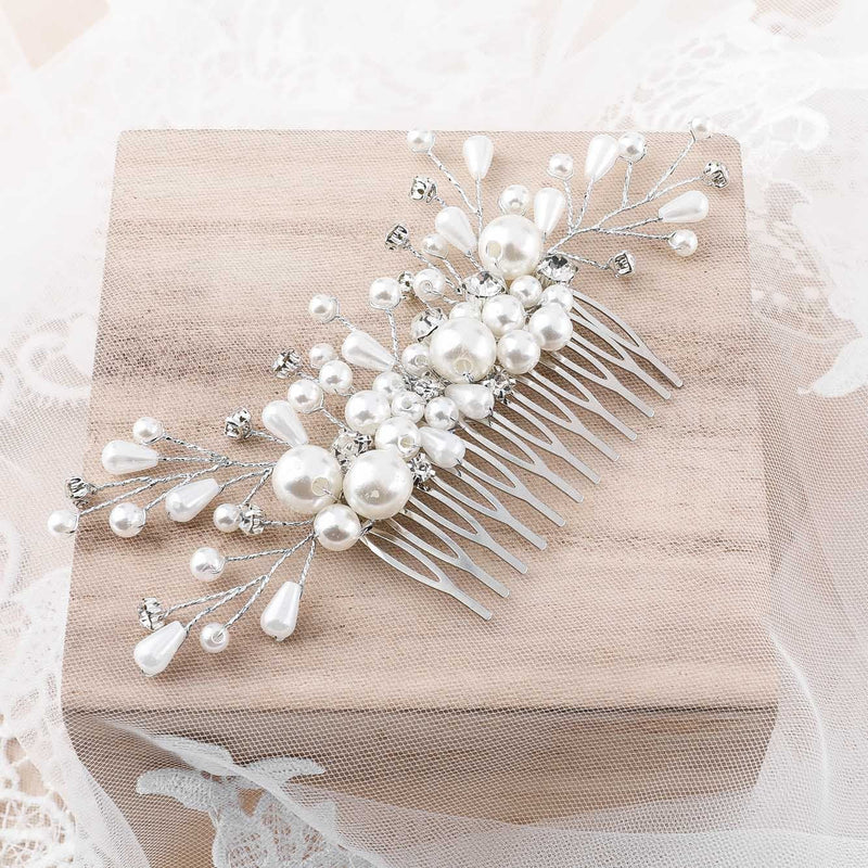 Aukmla Wedding Hair Combs Bridal Hair Accessories Decorative Headpieces for Women and Girls Aukmla