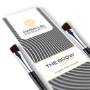 Parallel Products - The BROW Brush - (2 Pack) Premium Angled Eyebrow Brush for powder, cream, gel and wax PARALLEL PRODUCTS