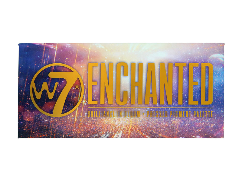 W7 | Enchanted Pressed Pigment Palette | 12 Super Soft and Blendable Shades in Matte, Shimmer and Duo-Chrome Finishes | Long Lasting and Easy to Use W7
