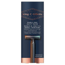 King C. Gillette Double Edge Safety Razor Chrome Plated Handle with 5 pack Platinum Coated Refills King C. Gillette
