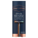 King C. Gillette Double Edge Safety Razor Chrome Plated Handle with 5 pack Platinum Coated Refills King C. Gillette
