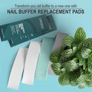 Onsen Nail Buffer Block Replacement Pads - 3 Way Buffing Smooth Shine Natural Nail Polisher with 3 Sides Coarse Soft Silky for Professional Nail Care, Nail Buffer Replacement Pads, 4x Combo Pads, 3pk Onsen Secret