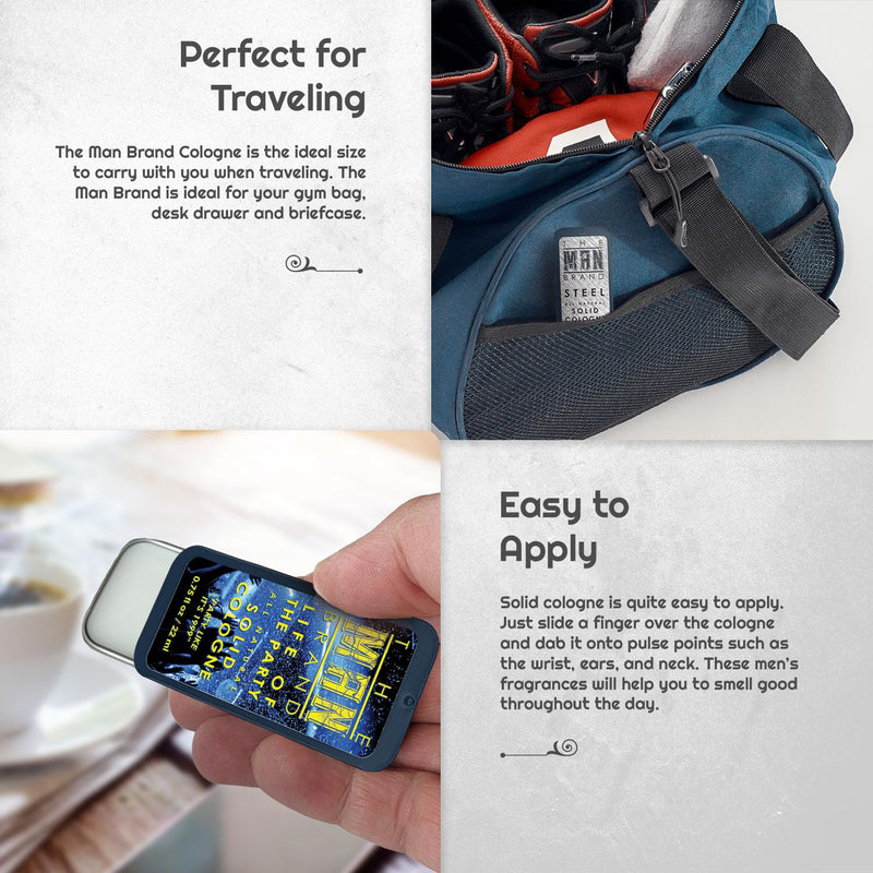 Mens Sample Solid Cologne Pack with Aspen Solid Cologne, Lumberjack Solid Cologne, Woodsman cologne, Mystery Man cologne and more (Play Daily Sampler Cologne Set - 7 Pack - 0.75 oz each) Infinity Warehouse