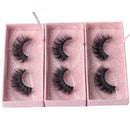 Arimika 3 Packs Fluffy Long Thick Dramatic Look Handmade Reusable 3D Mink False Eyelashes D008 ARIMIKA
