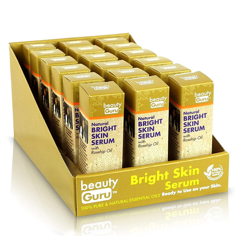 Beauty Guru Vitamin C Skin Brightening Serum - All Natural Skin Care Ingredients Including Rosehip Oil As Dark Spot Remover, Facial Moisturizer and Anti Aging Serum, 0.27 fl. oz (8ml) GuruNanda Store