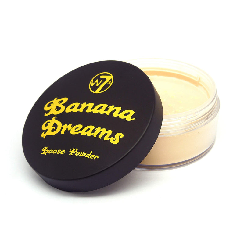 W7 Banana Dreams Loose Setting Powder - Weightless Yellow Blurring Powder For All Skin Tones W7