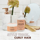 SheaMoisture Bundle Styling Cream Curly, Frizzy Hair Coconut & Hibiscus Curling Cream for Natural Hair 12oz, 8oz SheaMoisture