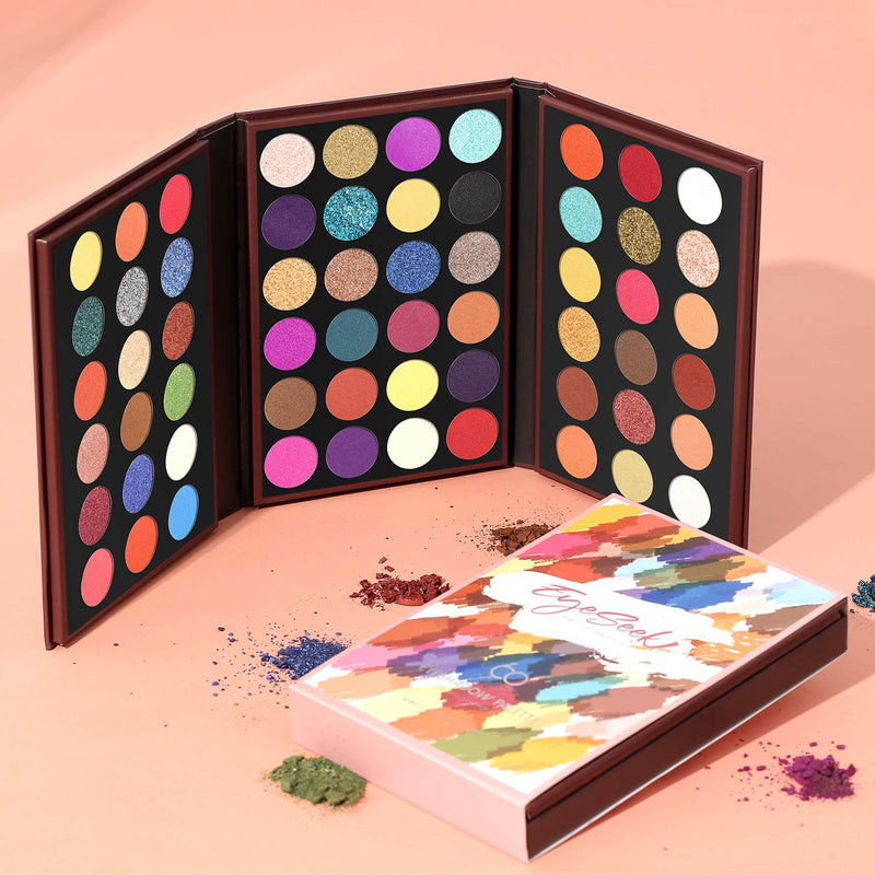 EYESEEK Eyeshadow Palette Glitter Pro 60 Colors Colorful Eye Shadow Makeup Palette High Pigmented Matte And Sparke Glitter Eyeshadow Pallet Easy To Blend Shimmer Eyeshadow Powder Valentines Day Gifts for Her EYESEEK