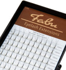 Professional Premade Fans for Lash Extensions – Handmade Russian Volume Lash Fan Tray – Natural Look, Cruelty-Free Mink Lashes for False Eyelash Extension Kit by Fabu, Matte Black, 4D 0.07 D-curl 13mm Fabu