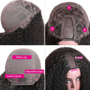 UNice Hair 10A Kinky Straight U Part Human Hair Wig for Black Women, Brazilian Remy Human Hair Glueless Full Head Clip in Half Wig 150% Density Natural Color (18inch) UNICE Store