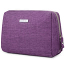 Large Makeup Bag Zipper Pouch Travel Cosmetic Organizer for Women and Girls (Large, Purple) Narwey