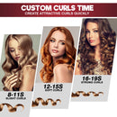 MIUOPUR Automatic Hair Curling Iron with Ceramic Ionic Barrel, Smart Anti-Stuck, Auto Rotating Hair Curling Wand with Temperature Display and Timer, Professional Hair Curler Styling Tool - Red MIUOPUR