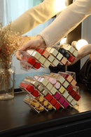 Clear Acrylic Fish Shape Lipstick Organizer Tower, Lip Gloss Storage Holder Stand for 16 Lip Sticks, Perfect for Makeup Cosmetic Vanity and Dresser Display (2 Pack) YIEZI