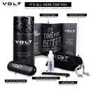 VOLT Grooming Instant Beard Color - Smudge and Water Resistant Quick Drying Brush on Color for Beards and Mustaches, Ebony (Brown/Black) VOLT