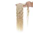 Ponytail Extension Human Hair Wavy Pony Tail Hair Extensions Warp Around Ponytails Clip On Ponytail Remy Hairpieces Blonde Ponytail Clip In Ponytail For Women 22" 95g