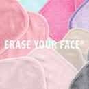 ERASE YOUR FACE Erase Your Face Make Up Removing Cloths, black, blue, pink, purple, 2 pack (count of 8) ERASE YOUR FACE