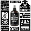 Rice Water Hair Growth Spray. Vegan Hair Thickening Moisturizing, Hydrating Volumizer Sprays For Men, Women with Vitamin B, C, Aloe Vera. Leave in Fermented Mist For Dry, Frizzy, Weak Hair. Unscented Hair Thickness Maximizer