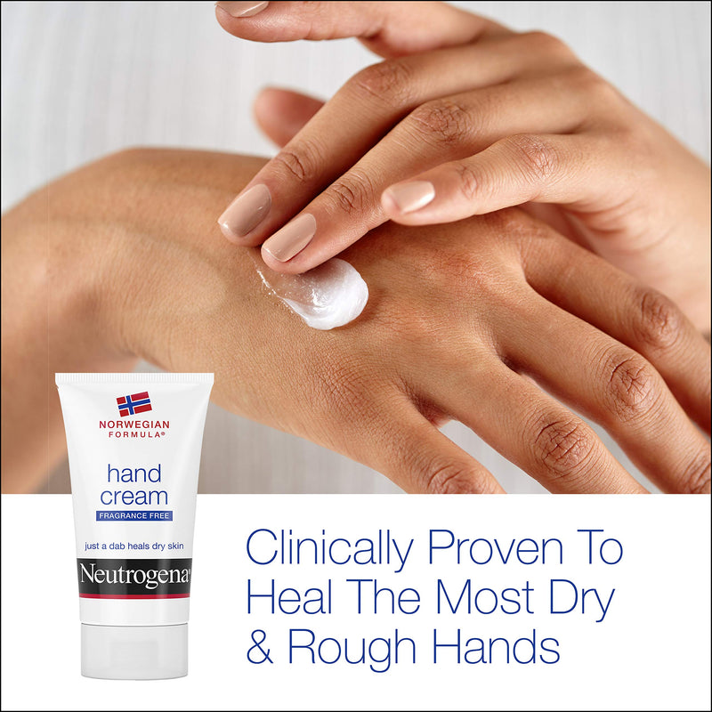 Neutrogena Norwegian Formula Moisturizing Hand Cream Formulated with Glycerin for Dry, Rough Hands, Fragrance-Free Intensive Hand Lotion, 2 oz, Pack of 6 Neutrogena