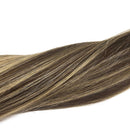 GOO GOO Halo Hair Extensions Human Hair Ombre Chocolate Brown to Honey Blonde 70g 14 Inch Hairpiece Natural Real Hair Extensions Flip in Hidden Crown Hair Extensions with Invisible Fish Line Straight GOO GOO Store