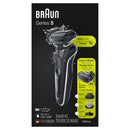 Braun Electric Razor for Men Foil Shaver with Precision Beard Trimmer, Body Groomer, Rechargeable, Wet & Dry with EasyClean & Charging Stand, Black, 6 Piece Set Braun