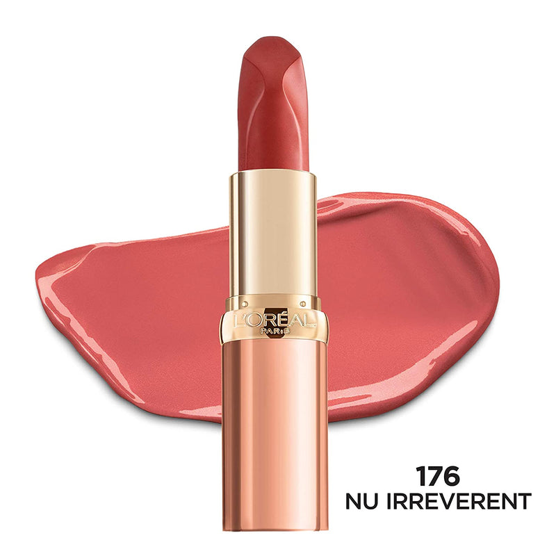 L'Oreal Paris Makeup Les Nus by Colour Riche Lipstick, Bold & Intense Nudes, Rich Saturated Color with Pure Caring Oils, Nu Irreverent, 0.13 oz L'Oreal Paris Store
