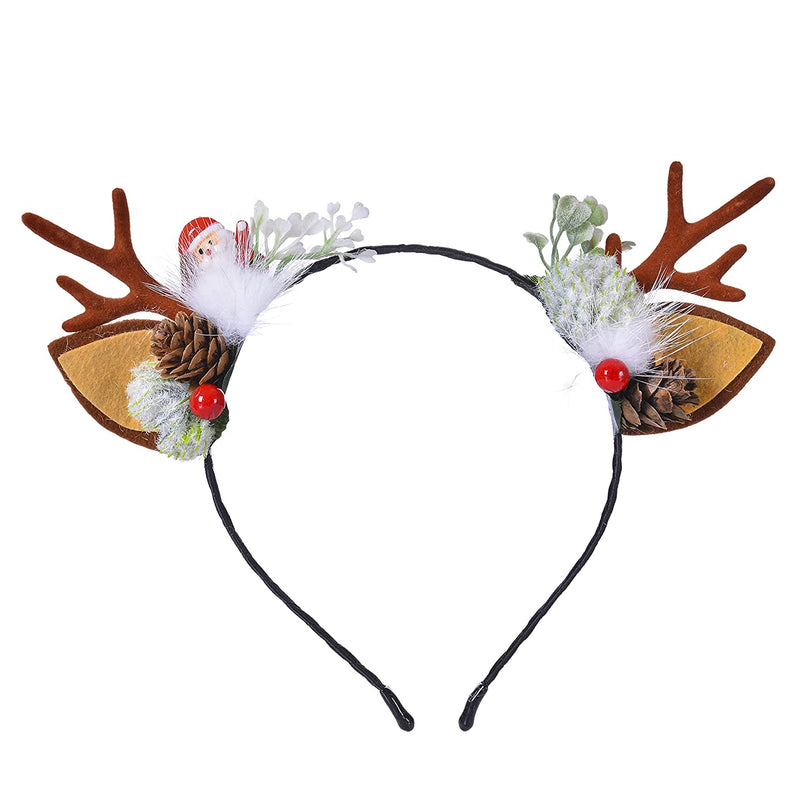 Christmas Reindeer Antlers Headband Hair Clips Hair Hoop Girl Beauty Headdress Reindeer Antler Headband Cute Deer Headband Hair Accessory Antler 6 ywduoying Store