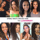 6 Packs Spring Twist Braiding Hair 10 Inch Spring Twists Bomb Twist Hair Fluffy Butterfly Locs Twist Crochet Braids Synthetic Crochet Braids Hair Extensions for Women (15Strands,T1B/BUG