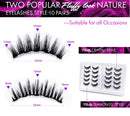 Arishine 3D 5D Magnetic Eyelashes with Eyeliner Kit, 10-Pair Reusable Fluffy Magnetic Lashes, 2 Pair Natural magnetic Eyelashes with 2 Tubes of Magnetic Eyeliner with Scissors Tweezers & Mirror Case Arishine