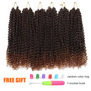 Dorsanee Passion Twist Hair Water Wave Crochet Braids for Passion Twist Crochet Hair Passion Twist Braiding Hair Hair Extensions (6Packs, 14Inch, T30